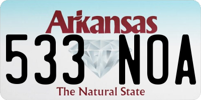 AR license plate 533NOA