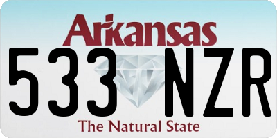 AR license plate 533NZR