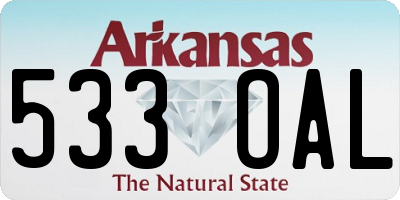 AR license plate 533OAL