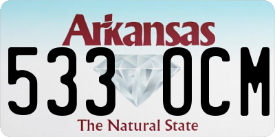 AR license plate 533OCM