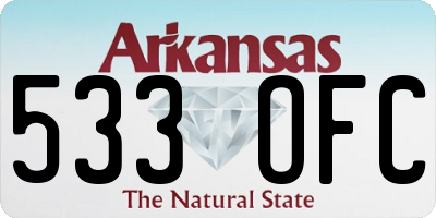 AR license plate 533OFC