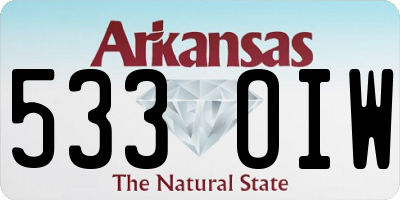 AR license plate 533OIW