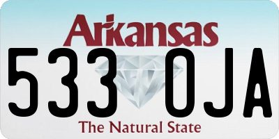 AR license plate 533OJA