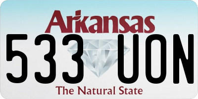 AR license plate 533UON