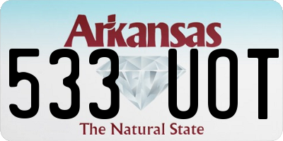 AR license plate 533UOT