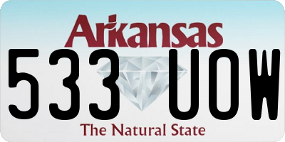 AR license plate 533UOW