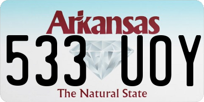 AR license plate 533UOY