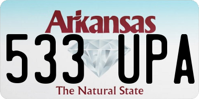 AR license plate 533UPA