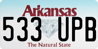 AR license plate 533UPB