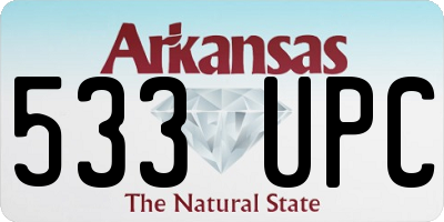 AR license plate 533UPC