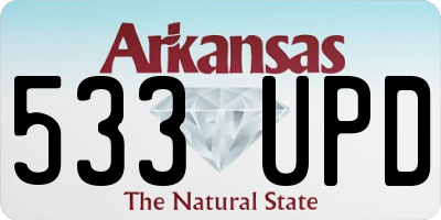 AR license plate 533UPD
