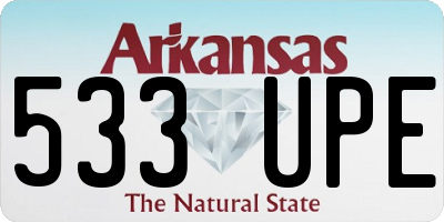 AR license plate 533UPE