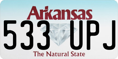 AR license plate 533UPJ