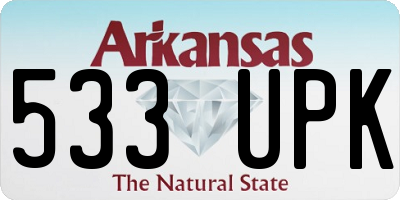 AR license plate 533UPK