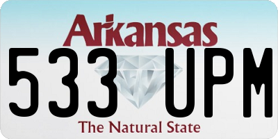 AR license plate 533UPM