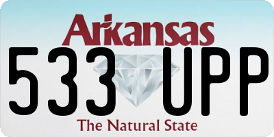 AR license plate 533UPP