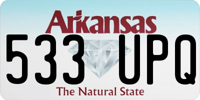 AR license plate 533UPQ