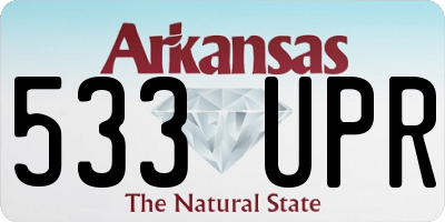 AR license plate 533UPR
