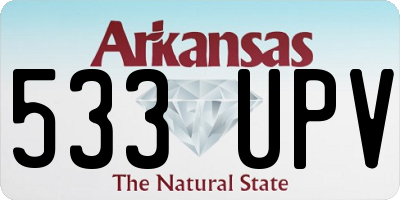 AR license plate 533UPV