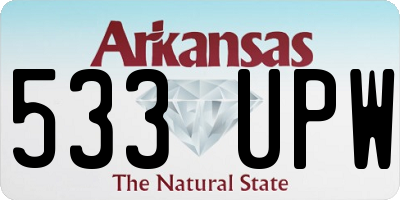 AR license plate 533UPW