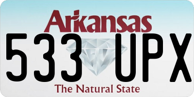 AR license plate 533UPX