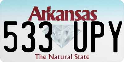 AR license plate 533UPY