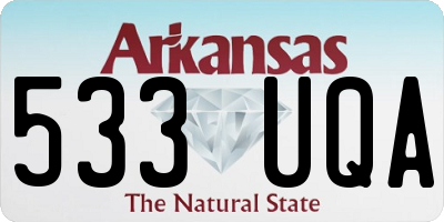 AR license plate 533UQA