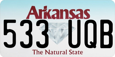 AR license plate 533UQB