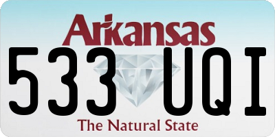 AR license plate 533UQI