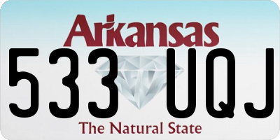 AR license plate 533UQJ