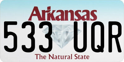 AR license plate 533UQR