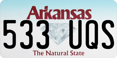 AR license plate 533UQS