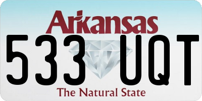 AR license plate 533UQT
