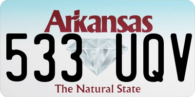 AR license plate 533UQV