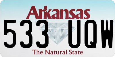 AR license plate 533UQW