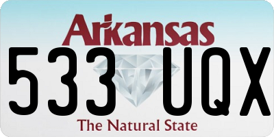 AR license plate 533UQX