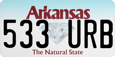 AR license plate 533URB