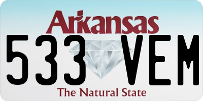 AR license plate 533VEM