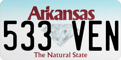 AR license plate 533VEN