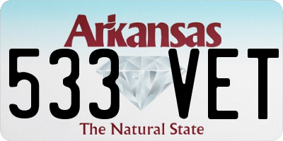 AR license plate 533VET