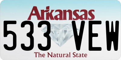 AR license plate 533VEW