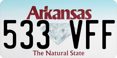 AR license plate 533VFF