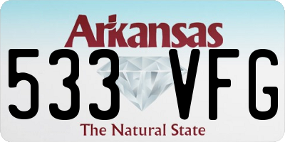 AR license plate 533VFG