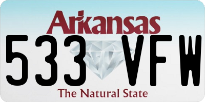 AR license plate 533VFW