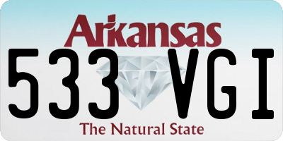 AR license plate 533VGI