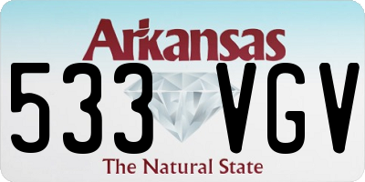 AR license plate 533VGV