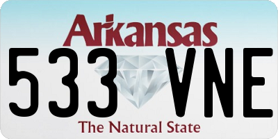 AR license plate 533VNE