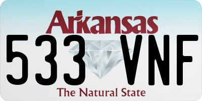 AR license plate 533VNF