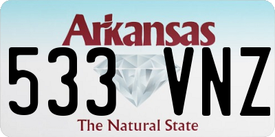 AR license plate 533VNZ