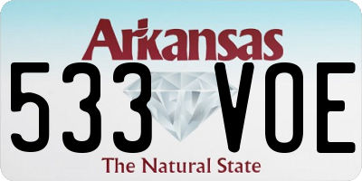 AR license plate 533VOE